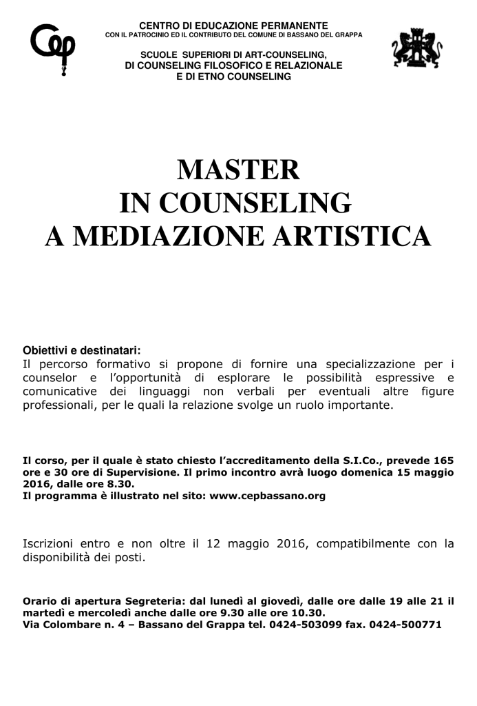 16.05.09 LOCANDINA Master in Counseling a Mediazione Artistica-1